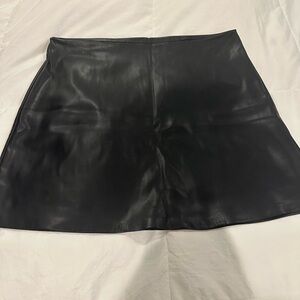 Z Supply Black Faux Leather Skirt